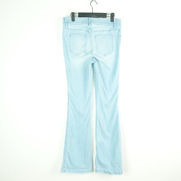 Spanx Jeans Womens SZ M Flared Bellbottom Bootcut Leg Slim Fit High Rise Pull On - Picture 7 of 10